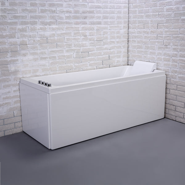 Baignoire balnéo classique blanche 170 cm Tenzo Wave / Rectangular classic whirlpool bathtub white 170 cm Tenzo Wave / Bañera de hidromasaje rectangular clasico blanco 170 cm Tenzo Wave / Vasca idromassaggio rettangolare classiche bianco 170 cm Tenzo Wave / Rechthoekig klassiek bubbelbad wit 170 cm Tenzo Wave
