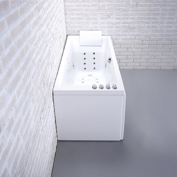 Baignoire balnéo classique blanche 170 cm Tenzo Wave / Rectangular classic whirlpool bathtub white 170 cm Tenzo Wave / Bañera de hidromasaje rectangular clasico blanco 170 cm Tenzo Wave / Vasca idromassaggio rettangolare classiche bianco 170 cm Tenzo Wave / Rechthoekig klassiek bubbelbad wit 170 cm Tenzo Wave