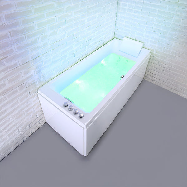 Baignoire balnéo classique blanche 170 cm Tenzo Wave / Rectangular classic whirlpool bathtub white 170 cm Tenzo Wave / Bañera de hidromasaje rectangular clasico blanco 170 cm Tenzo Wave / Vasca idromassaggio rettangolare classiche bianco 170 cm Tenzo Wave / Rechthoekig klassiek bubbelbad wit 170 cm Tenzo Wave