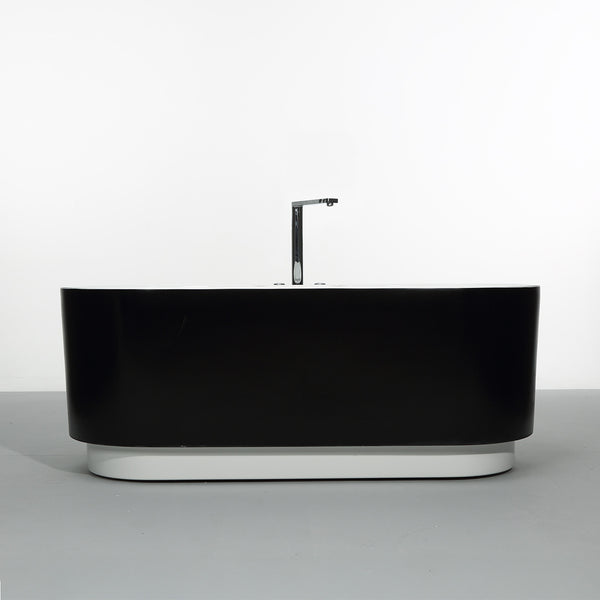 Baignoire à bulles îlot noire 175 cm Ukio Bulle / Freestanding whirlpool bathtub black 175 cm Ukio Bulle / Bañera hidromasaje en isla negro 175 cm Ukio Bulle / Vasca idromassaggio nera 175 cm Ukio Bulle / Vrijstaand bubbelbad zwart 175 cm Ukio Bulle