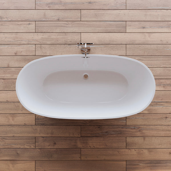 Baignoire îlot ovale blanche 170 cm Venecia / Oval freestanding white bathtub 170 cm Venecia / Bañera exenta oval blanca 170 cm Venecia / Vasca freestanding ovale bianca 170 cm Venecia / Ovale vrijstaand bad wit 170 cm Venecia