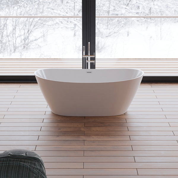 Baignoire îlot ovale blanche 170 cm Venecia / Oval freestanding white bathtub 170 cm Venecia / Bañera exenta oval blanca 170 cm Venecia / Vasca freestanding ovale bianca 170 cm Venecia / Ovale vrijstaand bad wit 170 cm Venecia