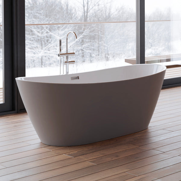 Baignoire îlot ovale grise 170 cm Venecia / Oval freestanding grey bathtub 170 cm Venecia / Bañera exenta oval grise 170 cm Venecia / Vasca freestanding ovale grigia 170 cm Venecia / Ovale vrijstaand bad grijs 170 cm Venecia