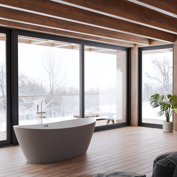 Baignoire îlot ovale grise 170 cm Venecia / Oval freestanding grey bathtub 170 cm Venecia / Bañera exenta oval grise 170 cm Venecia / Vasca freestanding ovale grigia 170 cm Venecia / Ovale vrijstaand bad grijs 170 cm Venecia