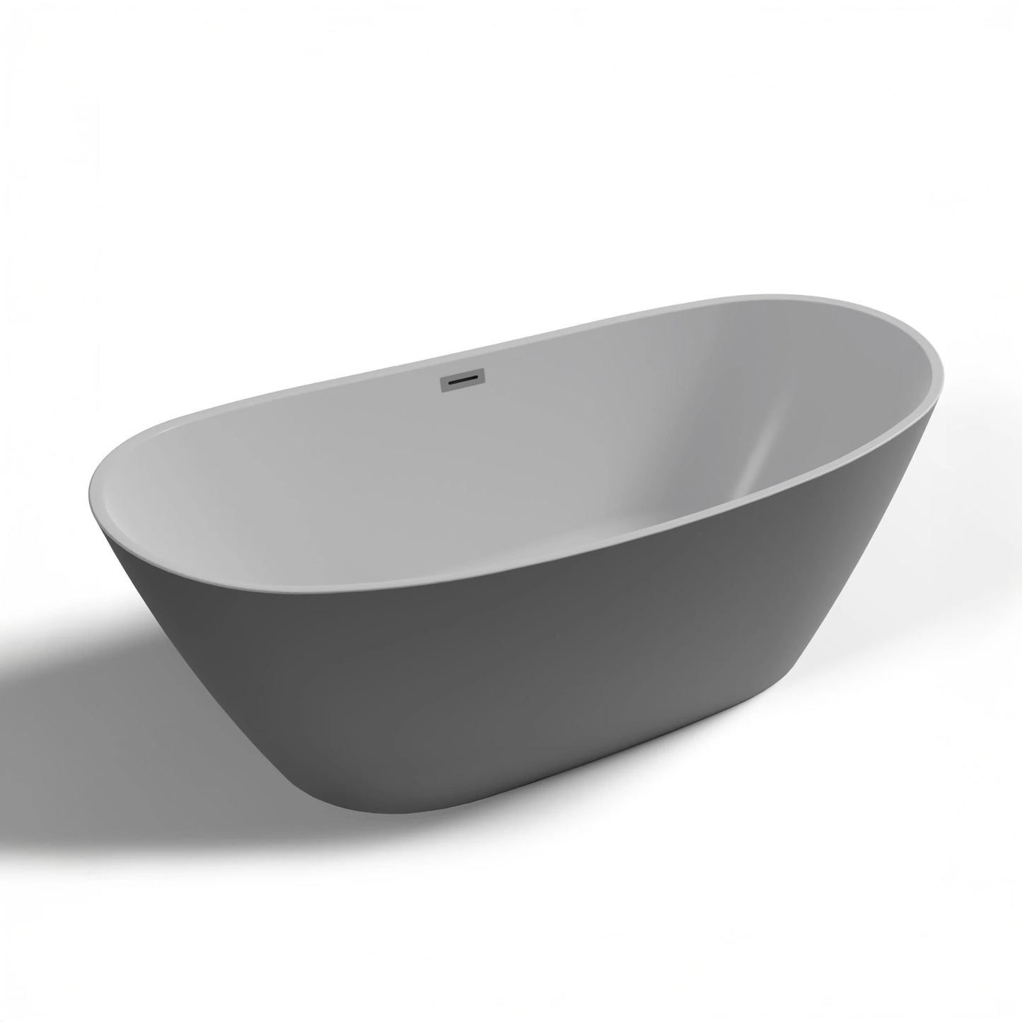 Baignoire îlot ovale Venecia 170 cm grise Spalina – vue produit