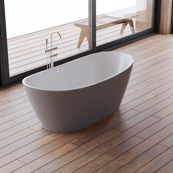 Baignoire îlot ovale grise 170 cm Venecia / Oval freestanding grey bathtub 170 cm Venecia / Bañera exenta oval grise 170 cm Venecia / Vasca freestanding ovale grigia 170 cm Venecia / Ovale vrijstaand bad grijs 170 cm Venecia